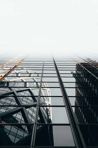 office building worm's-eye view of tower building la défense